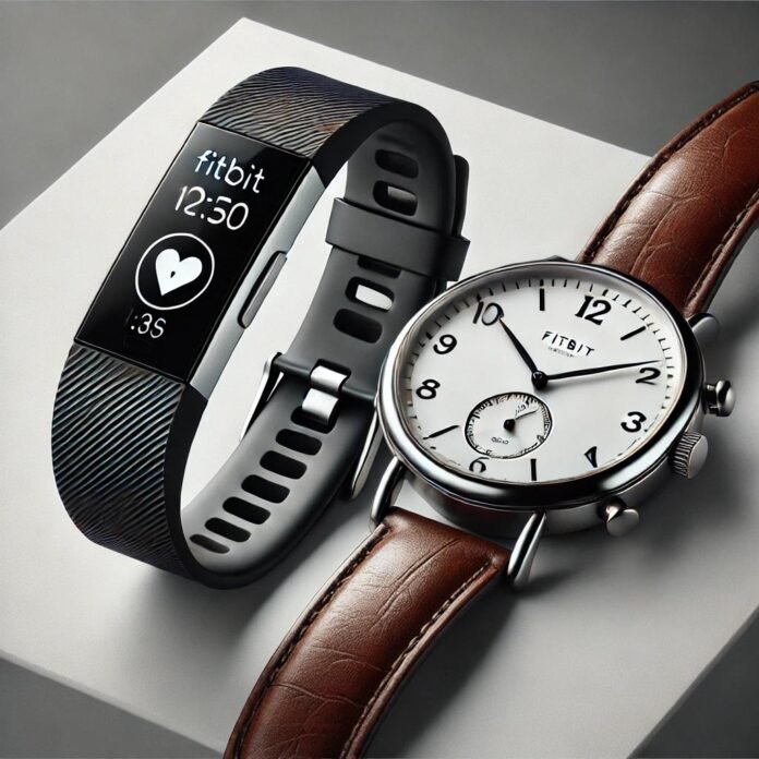 fitbit and a watch
